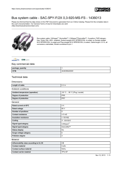Bus system cable - SAC-5PY-F/2X 0,3-920-MS