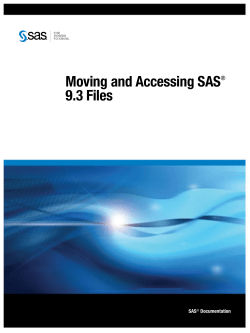 Moving and Accessing SAS 9.3 Files