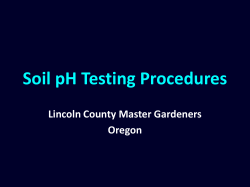 Soil pH Testing Procedures