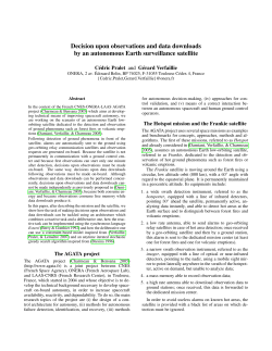 Decision upon observations and data downloads by an