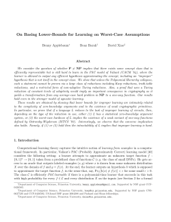 On Basing Lower-Bounds for Learning on Worst