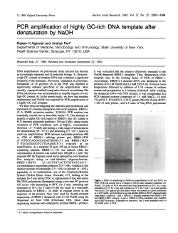 PCR amplification of highly GO-rich DNA template