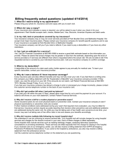 Billing frequently asked questions (updated 4/14/2014)