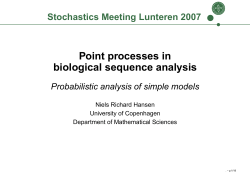 Point processes in biological sequence analysis