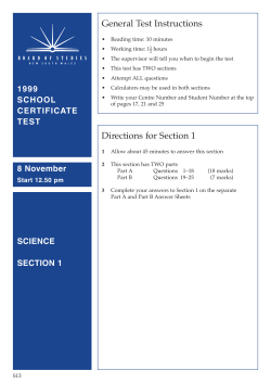 science section 1 - Board of Studies