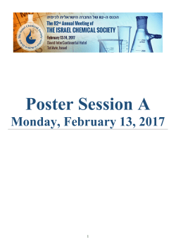 Poster Session A - ICS 82 Annual Meeting