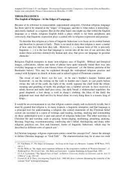 Theolinguistics 2015 - Personal Homepages