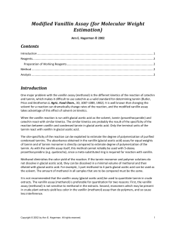 Modified Vanillin Assay (for Molecular Weight Estimation)