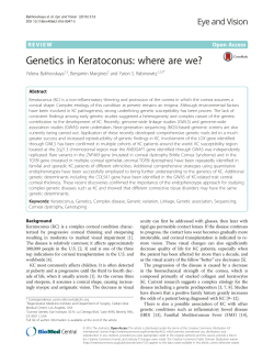 Genetics in Keratoconus: where are we? | Eye and Vision | Full Text