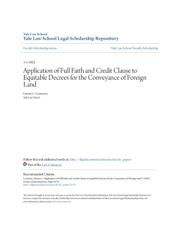 Application of Full Faith and Credit Clause to Equitable Decrees for