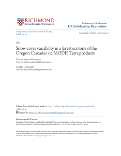 Snow cover variability in a forest ecotone of the Oregon Cascades