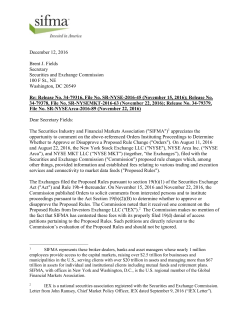 SIFMA Submits Comments to the SEC on Orders Instituting