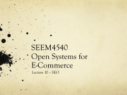 SEEM4540 Open Systems for E-Commerce