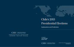 Chile`s 2013 Presidential Elections