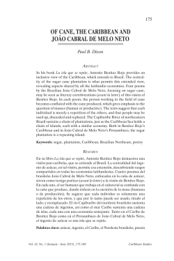 of cane, the caribbean and jo&atilde;o cabral de melo neto