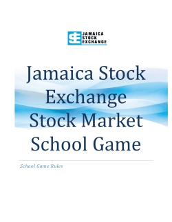 JSE School Game Rules - Jamaica Stock Exchange