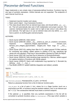 Piecewise‐defined Functions