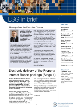 Electronic delivery of the Property Interest Report package (Stage 1)