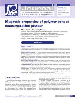 Magnetic properties of polymer bonded nanocrystalline powder