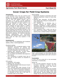 Cover Crops for Field Crops Systems