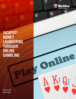 Jackpot! Money Laundering Through Online Gambling