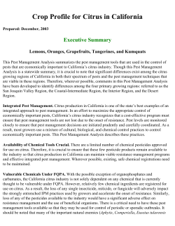 Crop Profile for Citrus in California