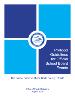 protocol guidelines for official school board events - e
