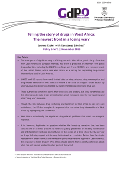 Telling the story of drugs in West Africa