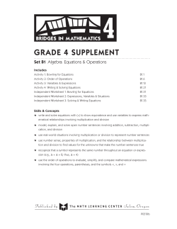 grade 4 supplement - The Math Learning Center Catalog