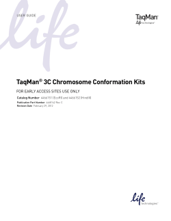 TaqMan&reg; 3C Chromosome Conformation Kits