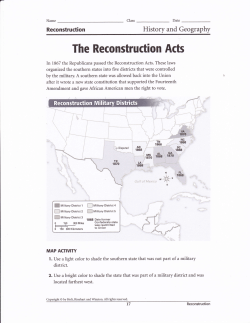 The Reconstruction Acts - Northview Middle School