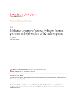 Molecular structure of gaseous hydrogen fluoride polymers and of