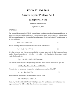 ECON 371 Fall 2010 Answer Key for Problem Set 1 (Chapters 13-14)