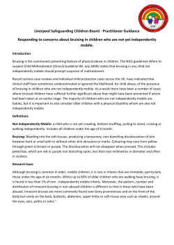 Bruising in Children Who are not Yet
