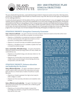 Strategic Plan - Island Institute