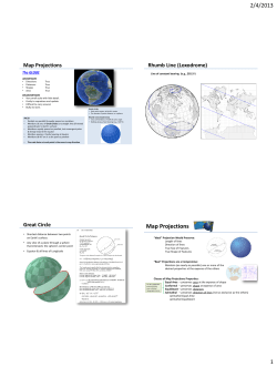 2/4/2013 1 Map Projections