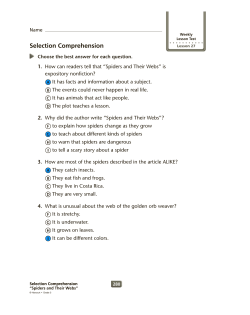 Selection Comprehension - North Allegheny School District