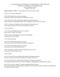 A Consultation on the Historicity and Authenticity of the Exodus and