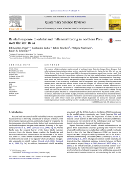Rainfall response to orbital and millennial forcing