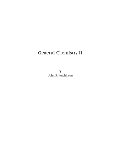 General Chemistry II