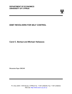 Debt Revolvers for Self Control