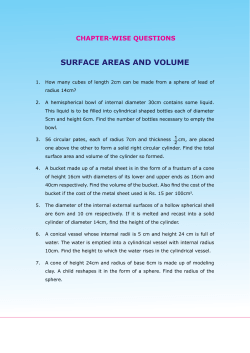surface areas and volume