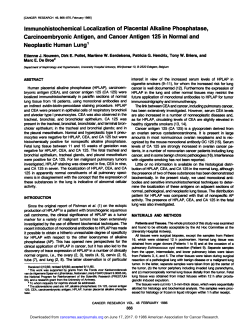 Immunohistochemical Localization of Placental