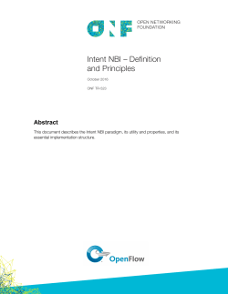 Intent NBI &ndash; Definition and Principles