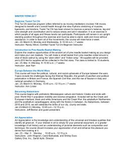 the 2017 winter olli class descriptions!