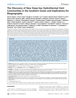 The Discovery of New Deep-Sea Hydrothermal Vent Communities in