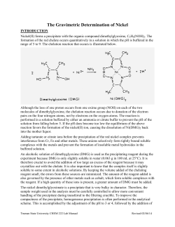 The Gravimetric Determination of Nickel - Chem Lab