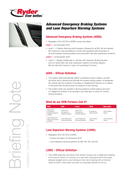 Advanced Emergency Braking Systems and Lane