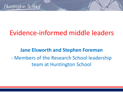 Evidence in practice for busy middle leaders
