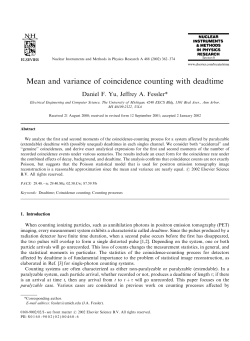 Mean and variance of coincidence counting with